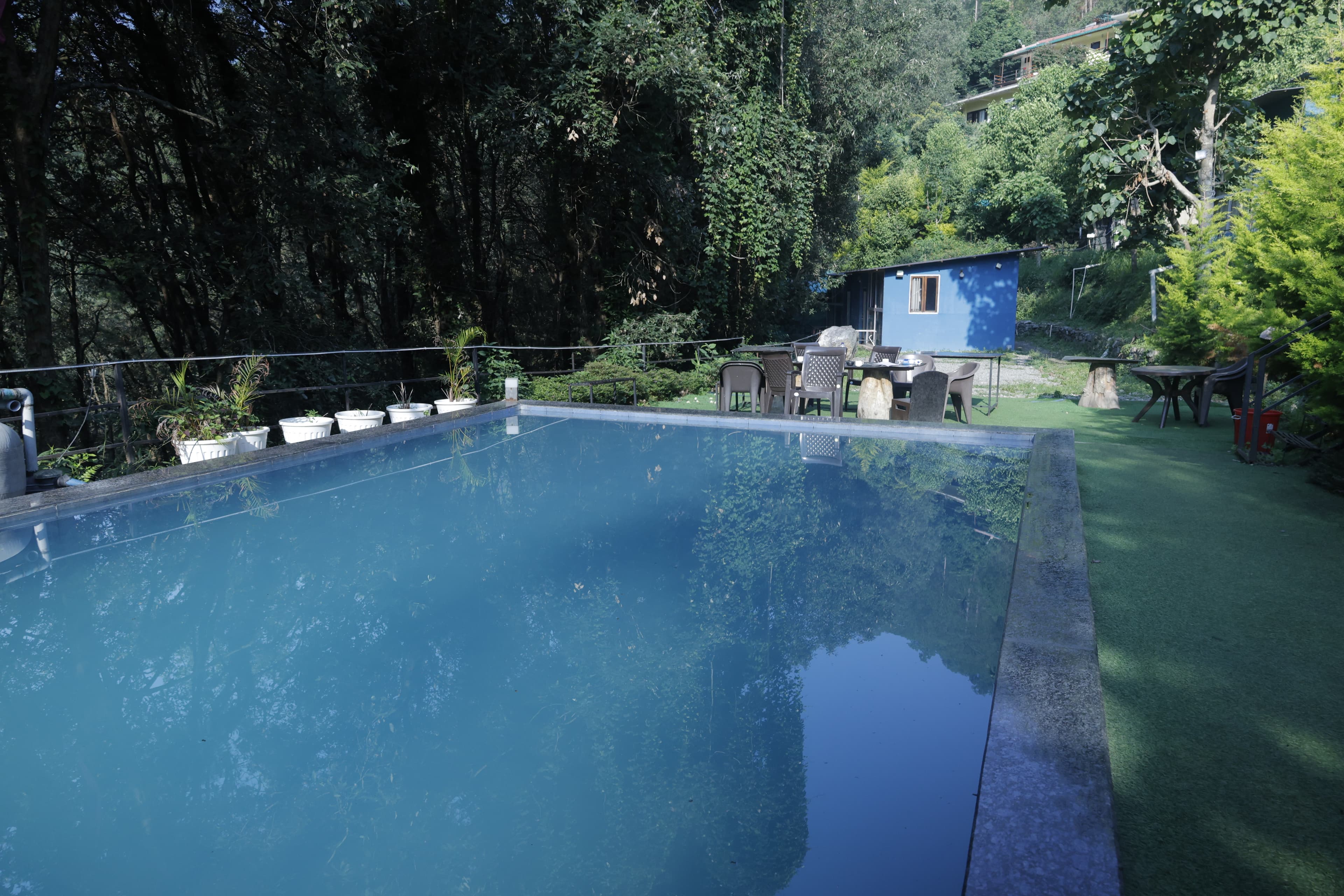 Best pool side resort in bhimtal